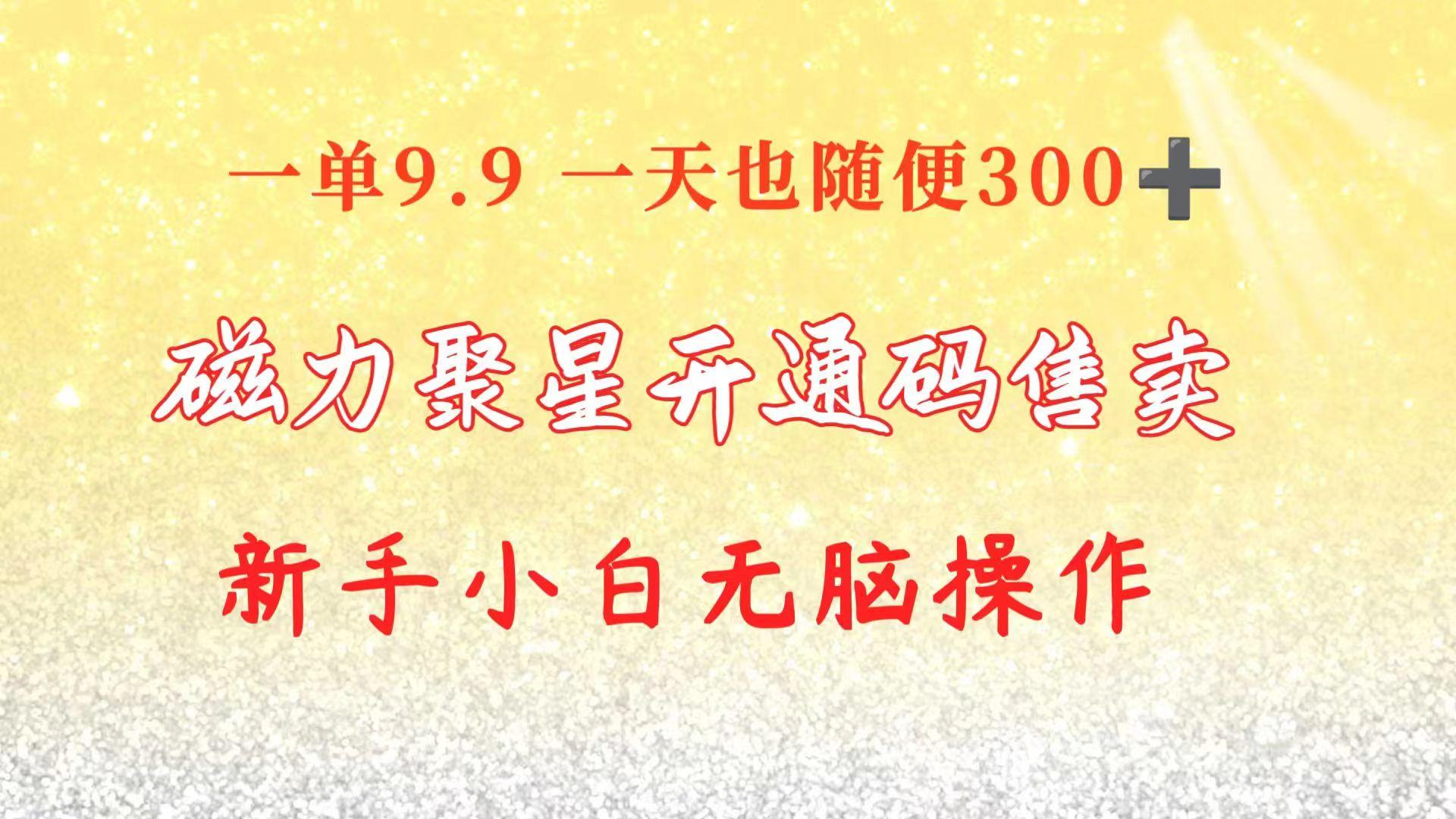 快手磁力聚星码信息差 售卖  一单卖9.9  一天也轻松300+ 新手小白无脑操作_就是爱分享