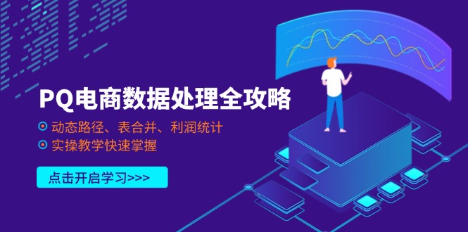 PQ电商数据处理全攻略，动态路径、表合并、利润统计，实操教学快速掌握_就是爱分享