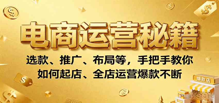 电商运营秘籍：选款、推广、布局等，手把手教你如何起店、全店运营爆款不断_就是爱分享