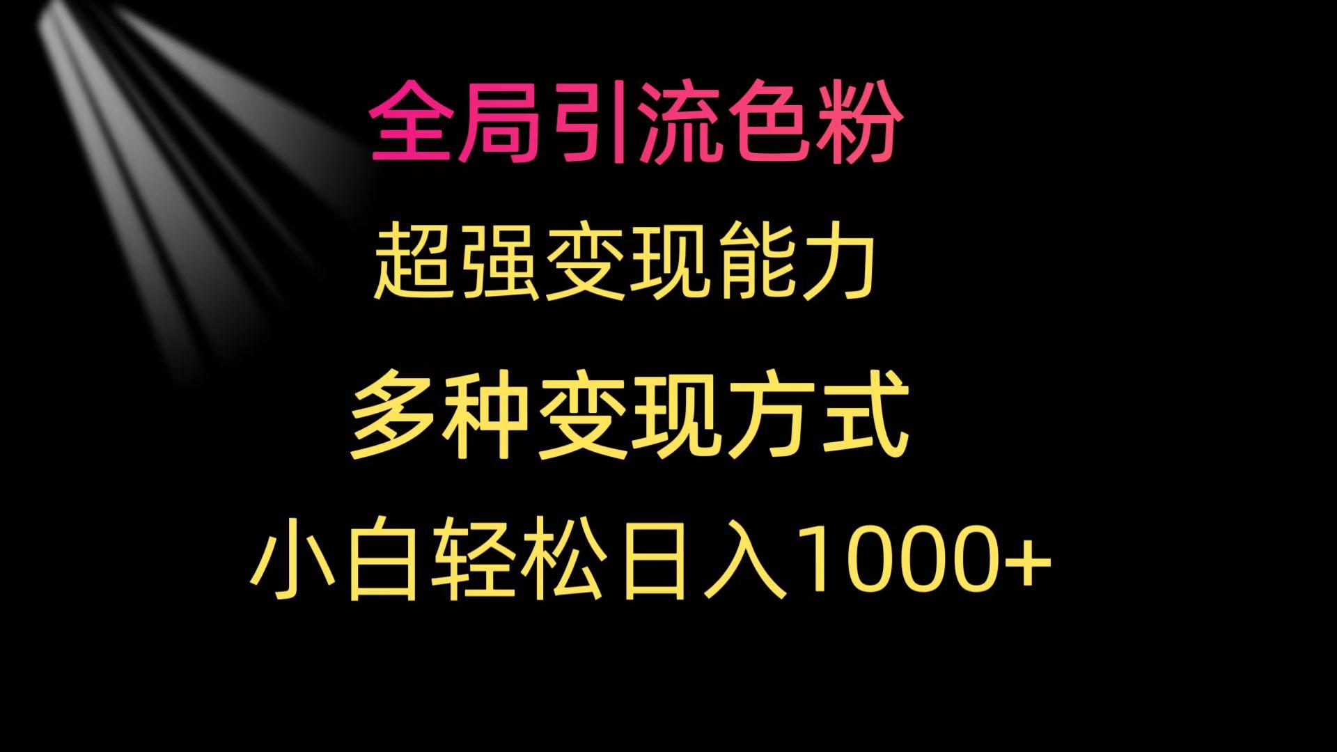 (9680期)全局引流色粉 超强变现能力 多种变现方式 小白轻松日入1000+_就是爱分享