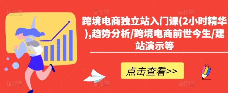 跨境电商独立站入门课(2小时精华),趋势分析/跨境电商前世今生/建站演示等_就是爱分享