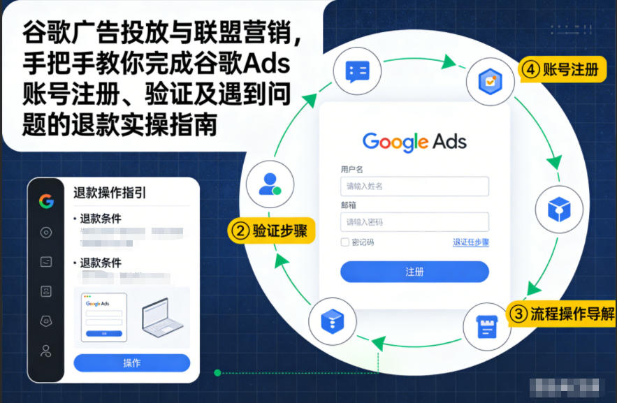 谷歌广告投放与联盟营销，手把手教你完成谷歌Ads账号注册、验证及遇到问题的退款实操指南_就是爱分享