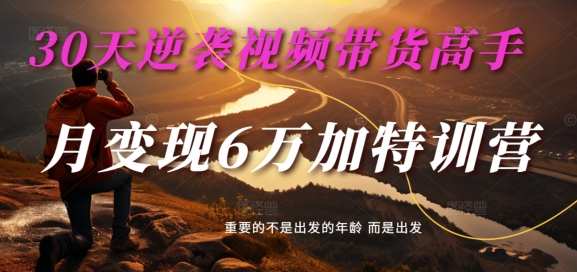 30天逆袭视频带货高手，单月变现6万加特训营-麦子甜_就是爱分享