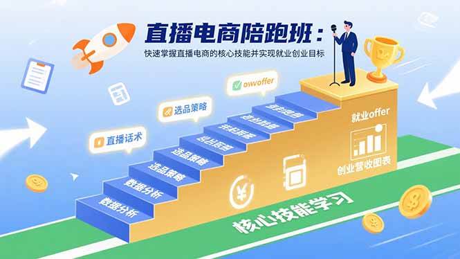 （15900期）直播电商陪跑班：快速掌握直播电商的核心技能并实现就业/创业目标_就是爱分享