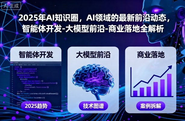 2025年AI知识圈，AI领域的最新前沿动态，智能体开发-大模型前沿-商业落地全解析_就是爱分享