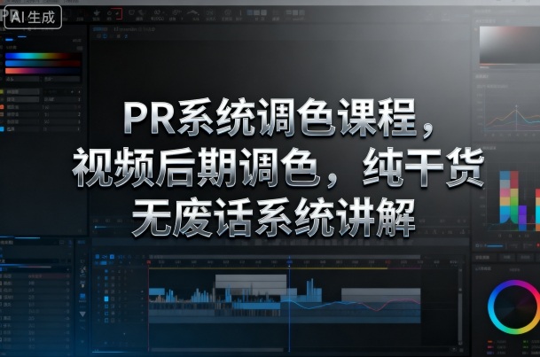 PR系统调色课程，视频后期调色，纯干货无废话系统讲解_就是爱分享