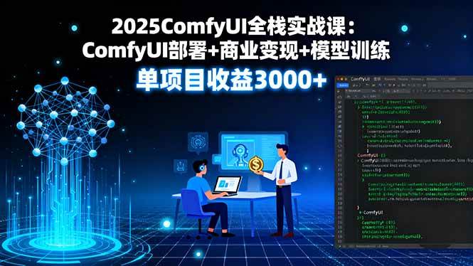 （16013期）2025ComfyUI全栈实战课：ComfyUI部署+商业变现+模型训练，单项目收益3000+_就是爱分享
