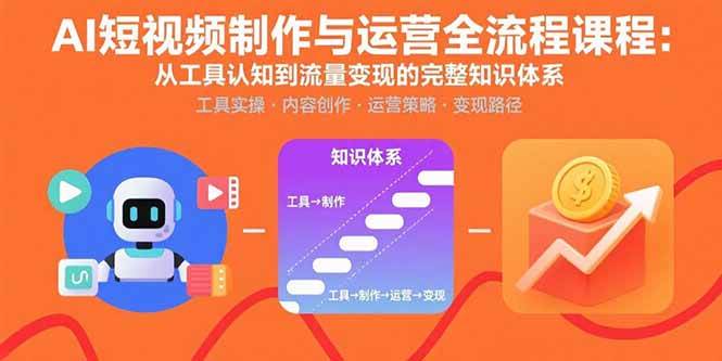 （15863期）AI短视频制作与运营全流程课程：从工具认知到流量变现的完整知识体系_就是爱分享