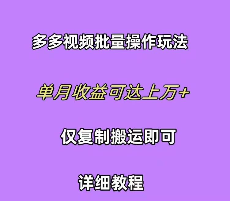 (10029期)拼多多视频带货快速过爆款选品教程 每天轻轻松松赚取三位数佣金 小白必…_就是爱分享