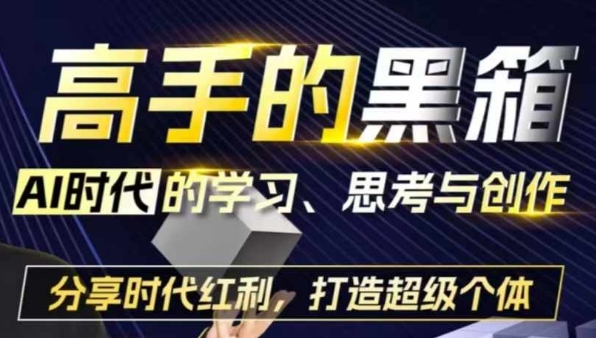 高手的黑箱：AI时代学习、思考与创作-分红时代红利，打造超级个体_就是爱分享
