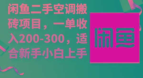 (9539期)闲鱼二手空调搬砖项目，一单收入200-300，适合新手小白上手_就是爱分享