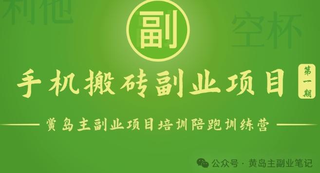 手机搬砖小副业项目训练营1.0，实测1小时收益50+，一部手机轻松日入100+_就是爱分享