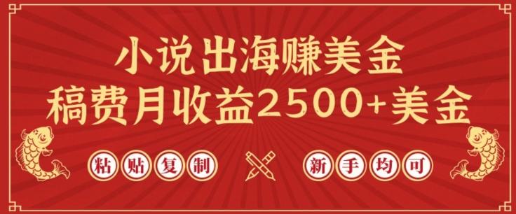 小说出海赚美金，稿费月收益2500+美金，仅需chatgpt粘贴复制，新手也能玩转【揭秘】_就是爱分享