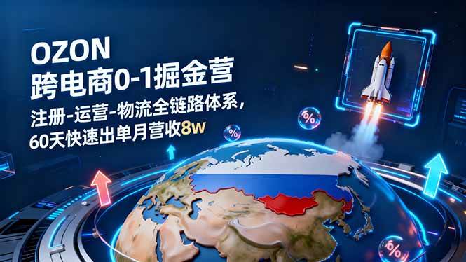 （16277期）OZON跨境电商0-1掘金营：注册-运营-物流全链路体系，60天快速出单月营收8w_就是爱分享