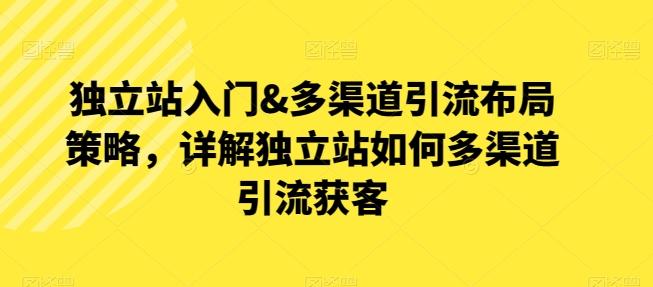 独立站入门&多渠道引流布局策略，详解独立站如何多渠道引流获客_就是爱分享