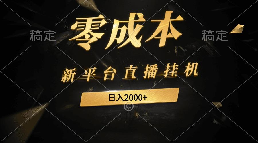 (9841期)新平台直播挂机最新玩法，0成本，不违规，日入2000+_就是爱分享