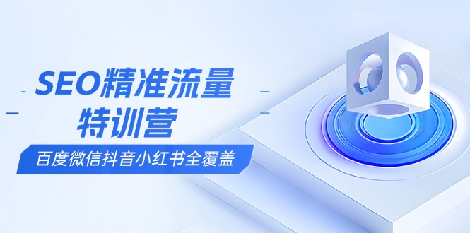 SEO精准流量特训营，百度微信抖音小红书全覆盖，带你搞懂搜索优化核心技巧_就是爱分享