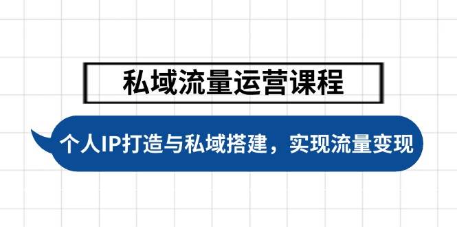 私域流量运营课程，个人IP打造与私域搭建，助力学员实现流量变现_就是爱分享