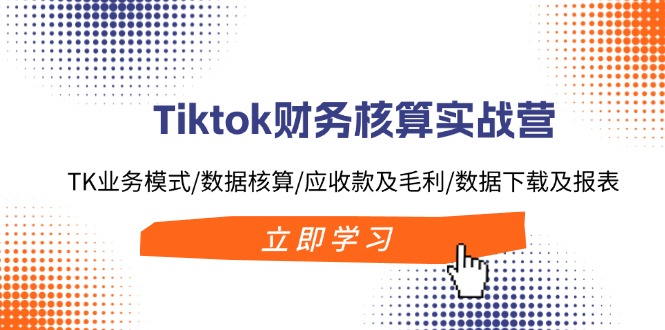 Tiktok财务核算实战营：TK业务模式/数据核算/应收款及毛利/数据下载及报表_就是爱分享
