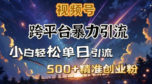 跨平台暴力引流，私域完美闭环，日引500+精准创业粉_就是爱分享