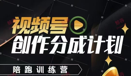 视频号创作分成计划陪跑训练营，手把手教会你如何制作视频，细水长流型项目_就是爱分享