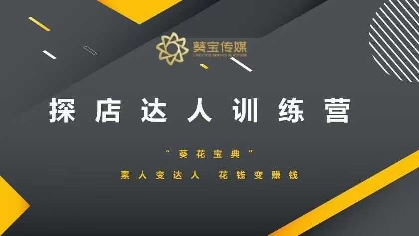 探店达人训练营，素人变达人，花钱变赚钱_就是爱分享