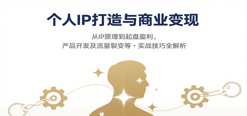 个人IP打造与商业变现，从IP原理到起盘盈利、产品开发及流量裂变等实战技巧全解析_就是爱分享