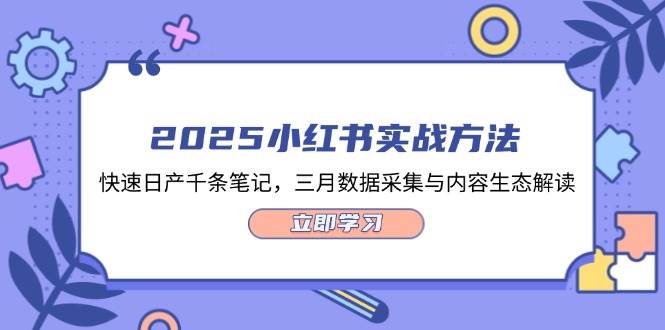 2025小红书实战方法，快速日产千条笔记，三月数据采集与内容生态解读_就是爱分享