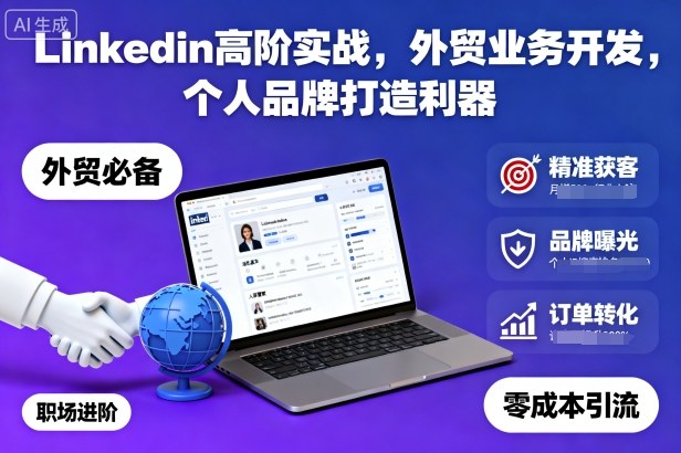 Linkedin高阶实战，外贸业务开发，个人品牌打造利器_就是爱分享