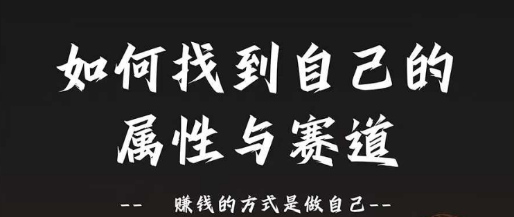赛道和属性2.0：如何找到自己的属性与赛道，赚钱的方式是做自己_就是爱分享