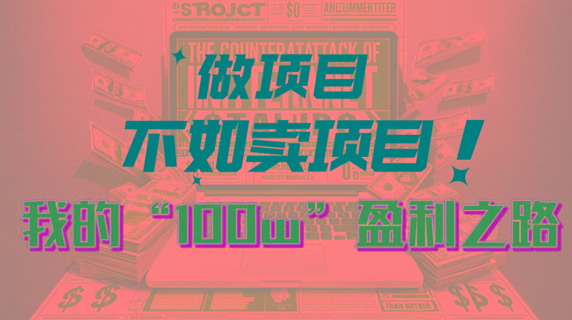为什么做项目不如卖项目？我的100W+盈利之路_就是爱分享