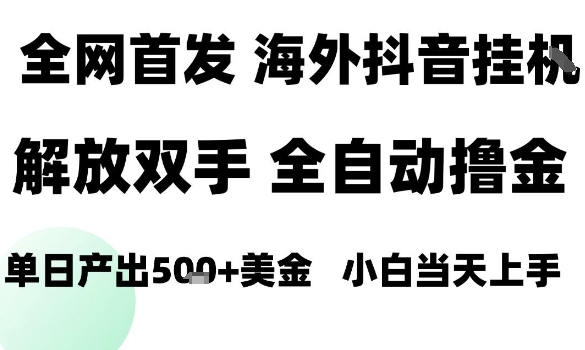 海外抖音无人直播，单日产出1.5k+，长期稳定，新手可玩，无脑操作【揭秘】_就是爱分享