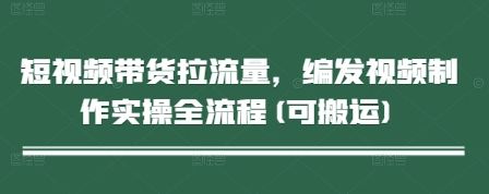 短视频带货拉流量，编发视频制作实操全流程(可搬运)_就是爱分享