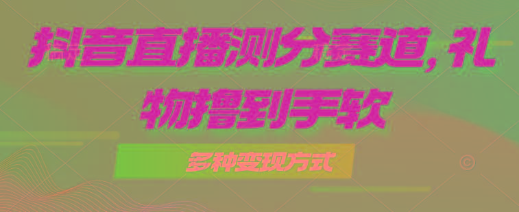 抖音直播测分赛道，多种变现方式，轻松日入1000+_就是爱分享