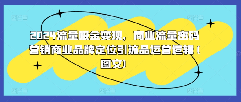 2024流量吸金变现，商业流量密码营销商业品牌定位引流品运营逻辑(图文)_就是爱分享