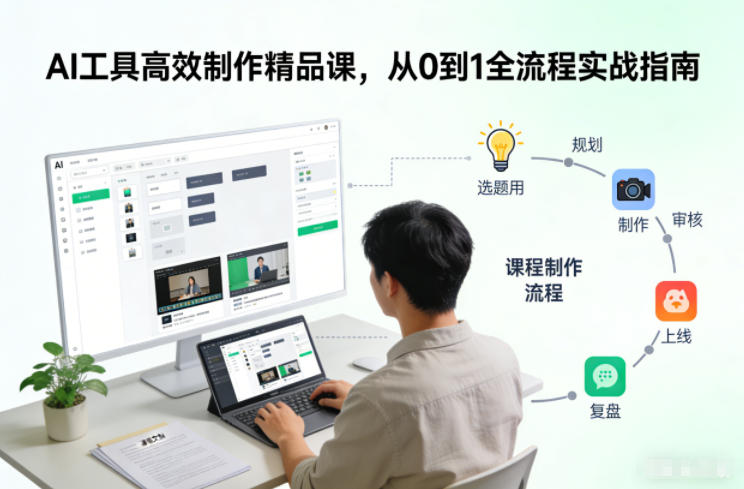AI工具高效制作精品课，从0到1全流程实战指南_就是爱分享