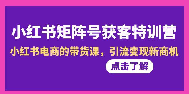 小红书-矩阵号获客特训营-第10期，小红书电商的带货课，引流变现新商机_就是爱分享