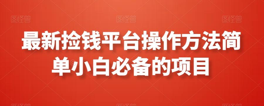 最新捡钱平台操作方法简单小白必备的项目_就是爱分享