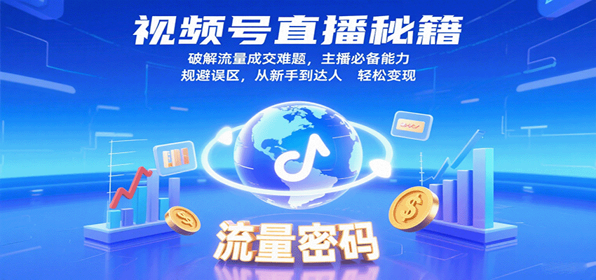 视频号直播秘籍，破解流量成交难题，主播必备能力，规避误区，从新手到达人轻松变现_就是爱分享