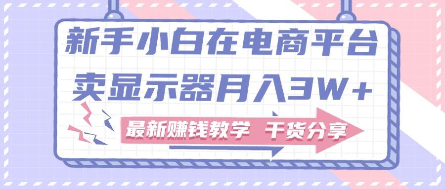 新手小白如何做到在电商平台卖显示器月入3W+，最新赚钱教学干货分享_就是爱分享