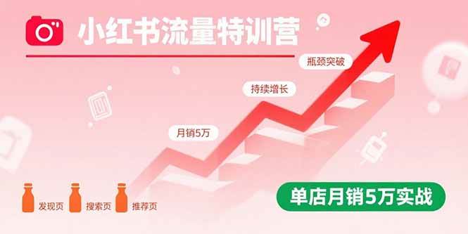 （15936期）小红书流量特训营：突破流量瓶颈，实现店铺持续增长，单店月销5万实战_就是爱分享