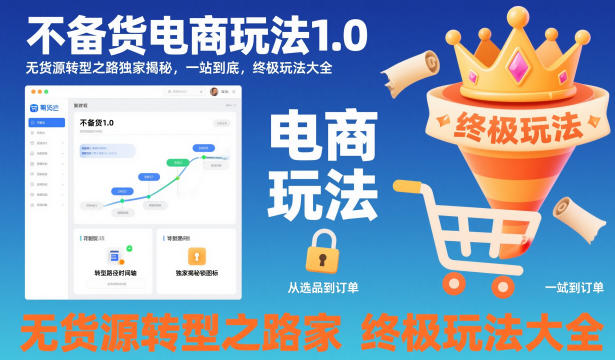 不备货电商玩法1.0，无货源转型之路独家揭秘，一站到底，终极玩法大全_就是爱分享