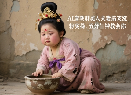AI唐朝胖美人夫妻搞笑涨粉实操，五分钟教会你_就是爱分享