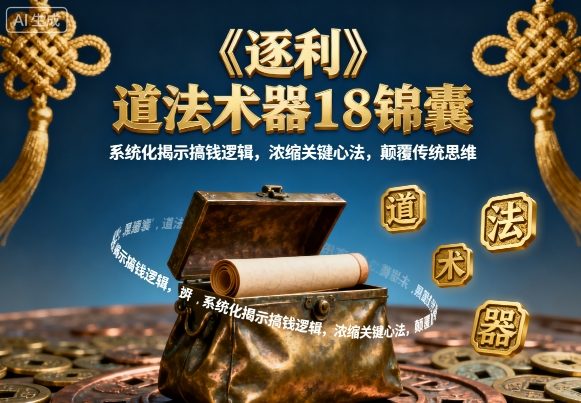 《逐利》道法术器18锦囊，系统化揭示搞钱逻辑，浓缩关键心法，颠覆传统思维_就是爱分享