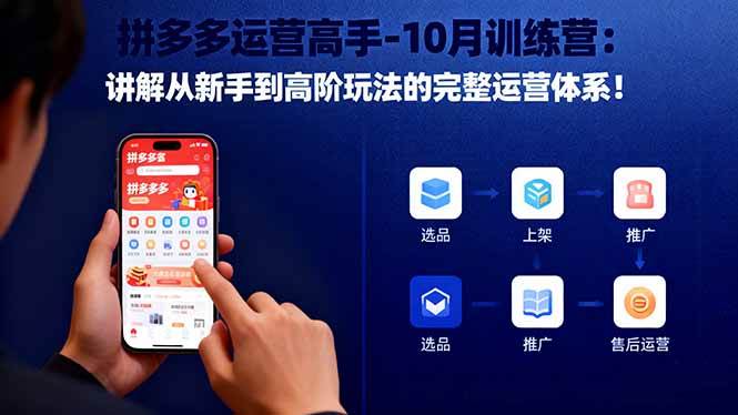 （16448期）拼多多运营高手-10月训练营：讲解从新手到高阶玩法的完整运营体系！_就是爱分享