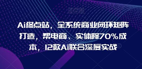 Ai终点站，全系统商业闭环矩阵打造，帮电商、实体降70%成本，12款Ai联合深度实战_就是爱分享