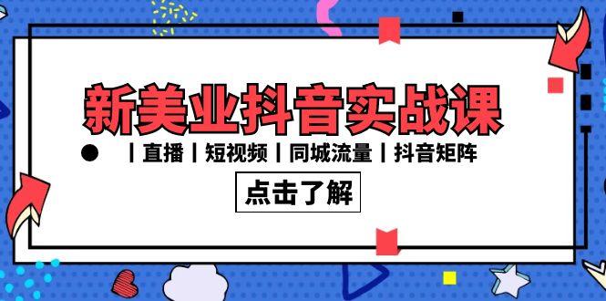 新美业抖音实战课丨直播丨短视频丨同城流量丨抖音矩阵(30节课)_就是爱分享