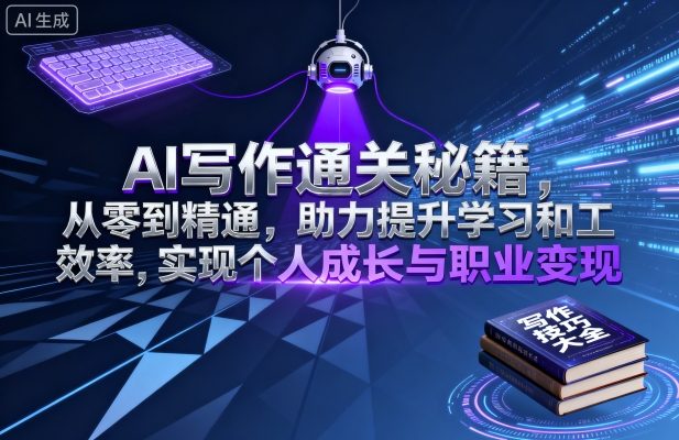 AI写作通关秘籍，从零到精通，助力提升学习和工作效率，实现个人成长与职业变现_就是爱分享