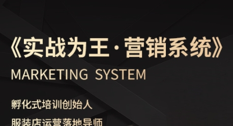 服装老板必修课《实战为王-营销系统》实现业绩被动式增长_就是爱分享