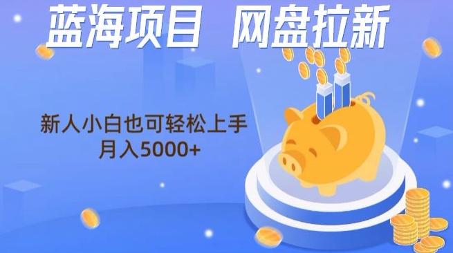 蓝海项目网盘拉新，新人小白也可操作，每月收入5000+_就是爱分享